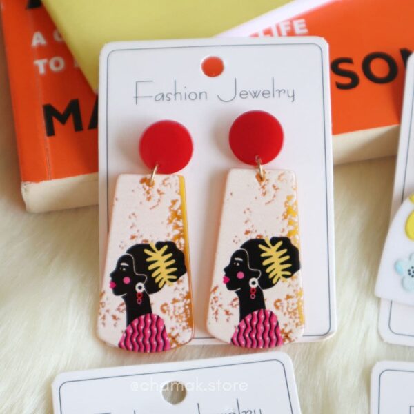 Black Face Quirky Earrings