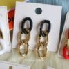 Black & Gold Link Earrings