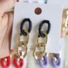 Black & Gold Link Earrings