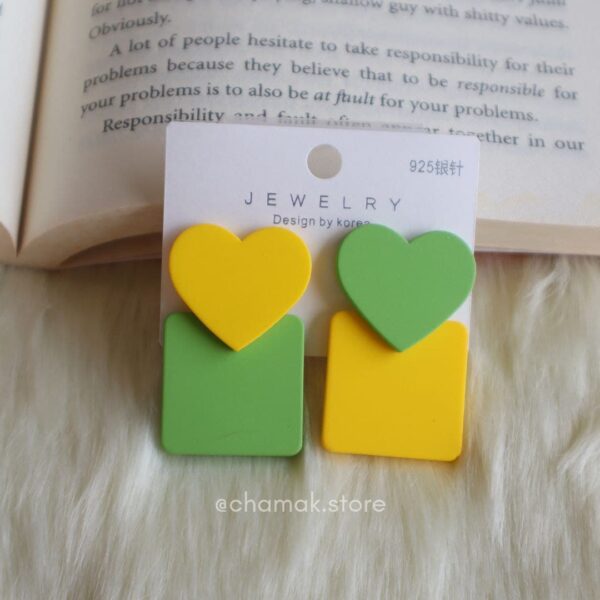 Green & Yellow Fashion Earrings