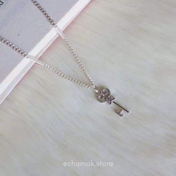 Silver Key Pendant Necklace