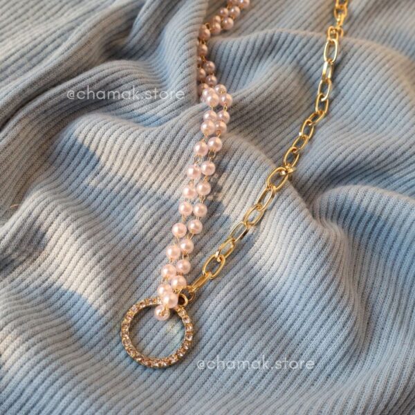 Gold-Plated & White Pearls Beaded Necklace