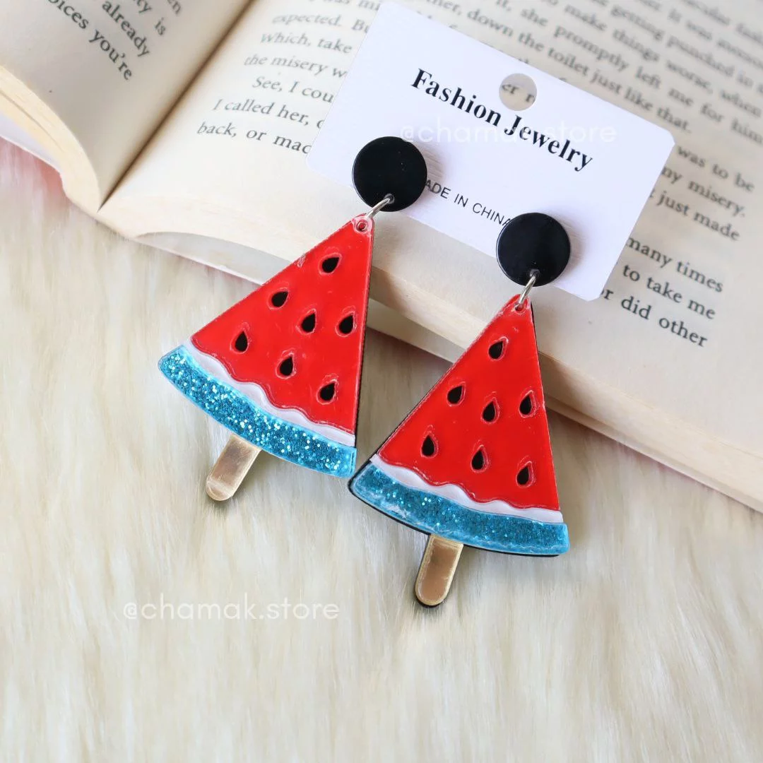 Watermelon Slice Earrings