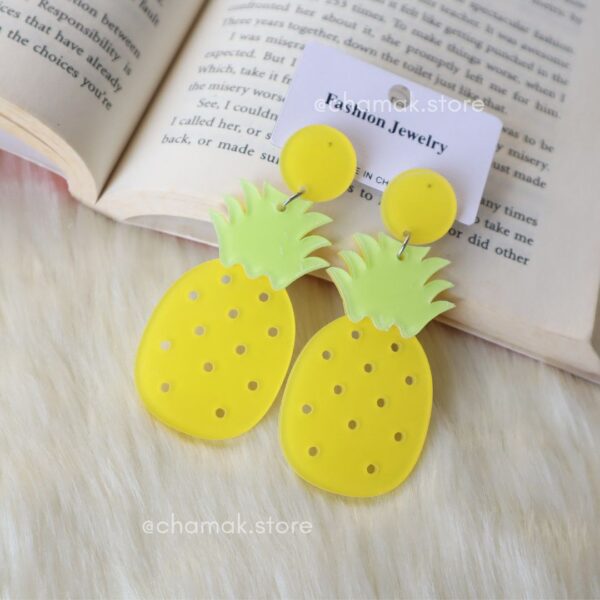 Pineapple Acrylic Earrings- Fruit Earrings