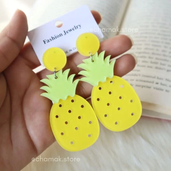 Pineapple Acrylic Earrings- Fruit Earrings