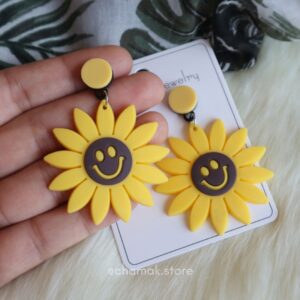 Smiley Sunflower Earrings