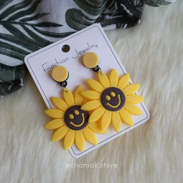 Smiley Sunflower Earrings