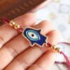 hamsa Blue evil eye rakhi