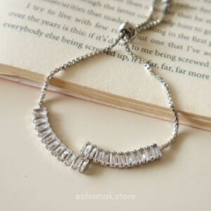 Tennis String Bracelet- Silver