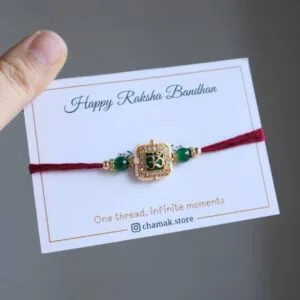 Traditional Green Om Rakhi