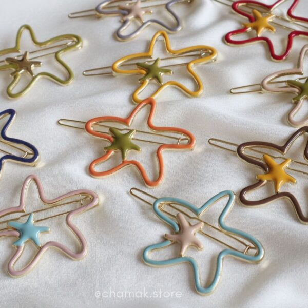 Pretty Starfish Metal Hair Clips