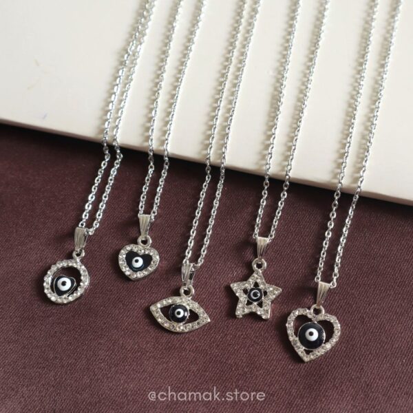Stone Studded Evil Eye Necklaces