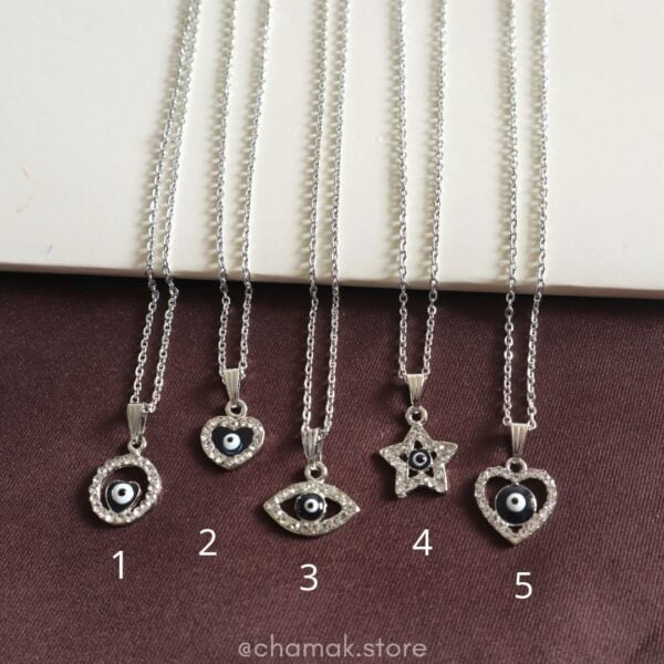 Stone Studded Evil Eye Necklaces