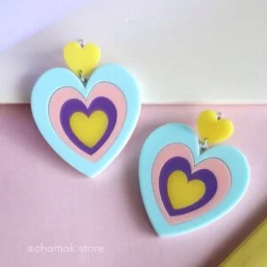 Heart In Heart Drop Earrings