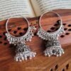 Oxidised Silver-Plated Jhumka Earrings