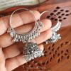Oxidised Silver-Plated Jhumka Earrings
