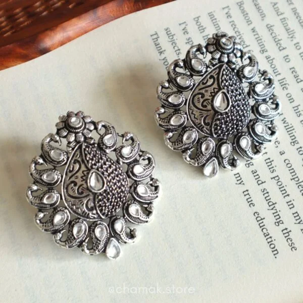 ISHANI Oxidised Stud Earrings