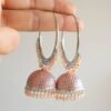 Peach Oxidised Jhumka