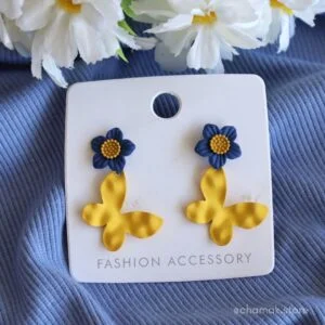 Yellow Butterfly Earrings
