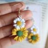 Double Layer Flower Earrings