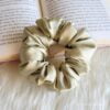 Olive Green Satin Scrunchie