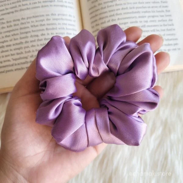 Amethyst Satin Scrunchie