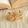Ivy- Golden Hoop Earrings