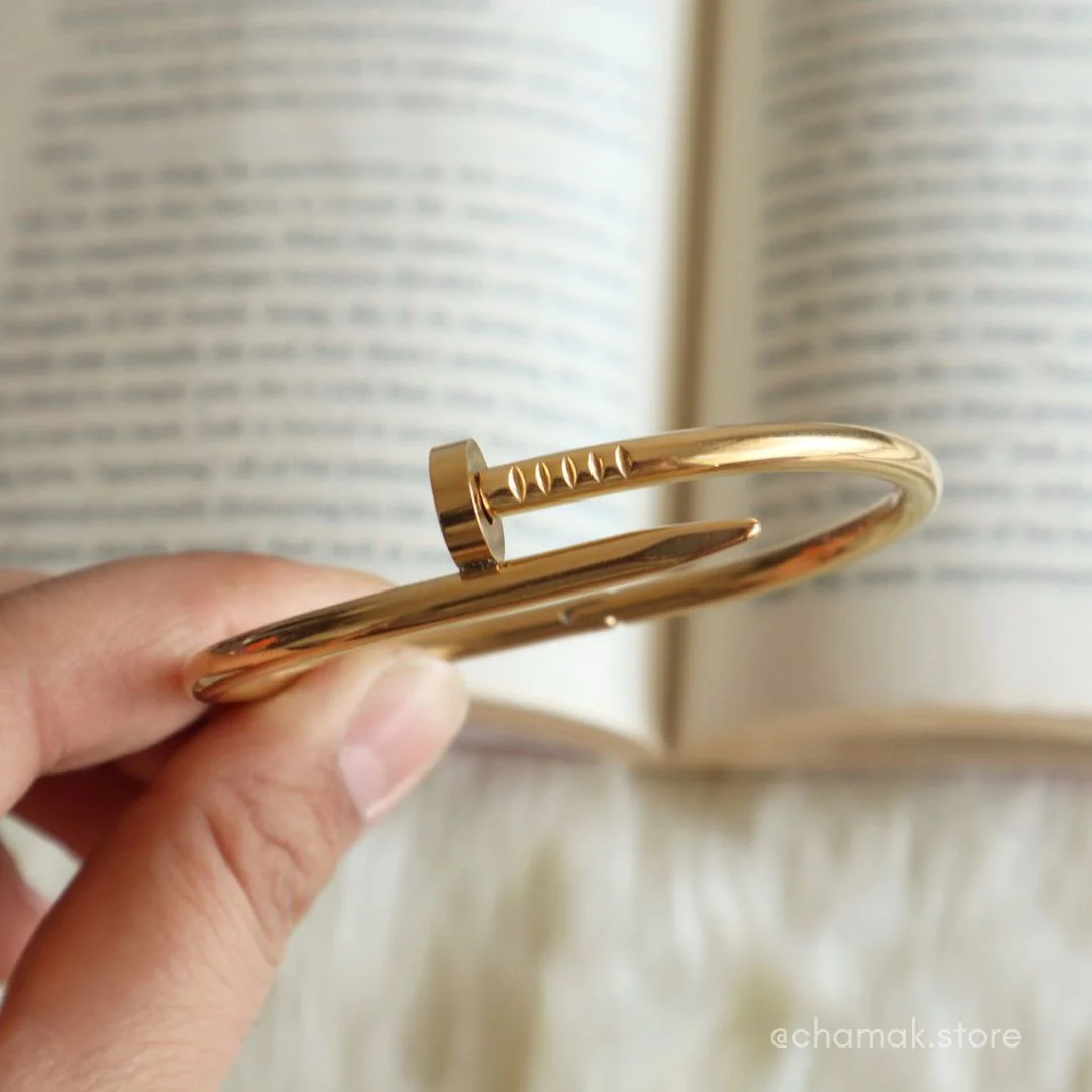 Cartier Nail Stainless Steel Gold Bracelet