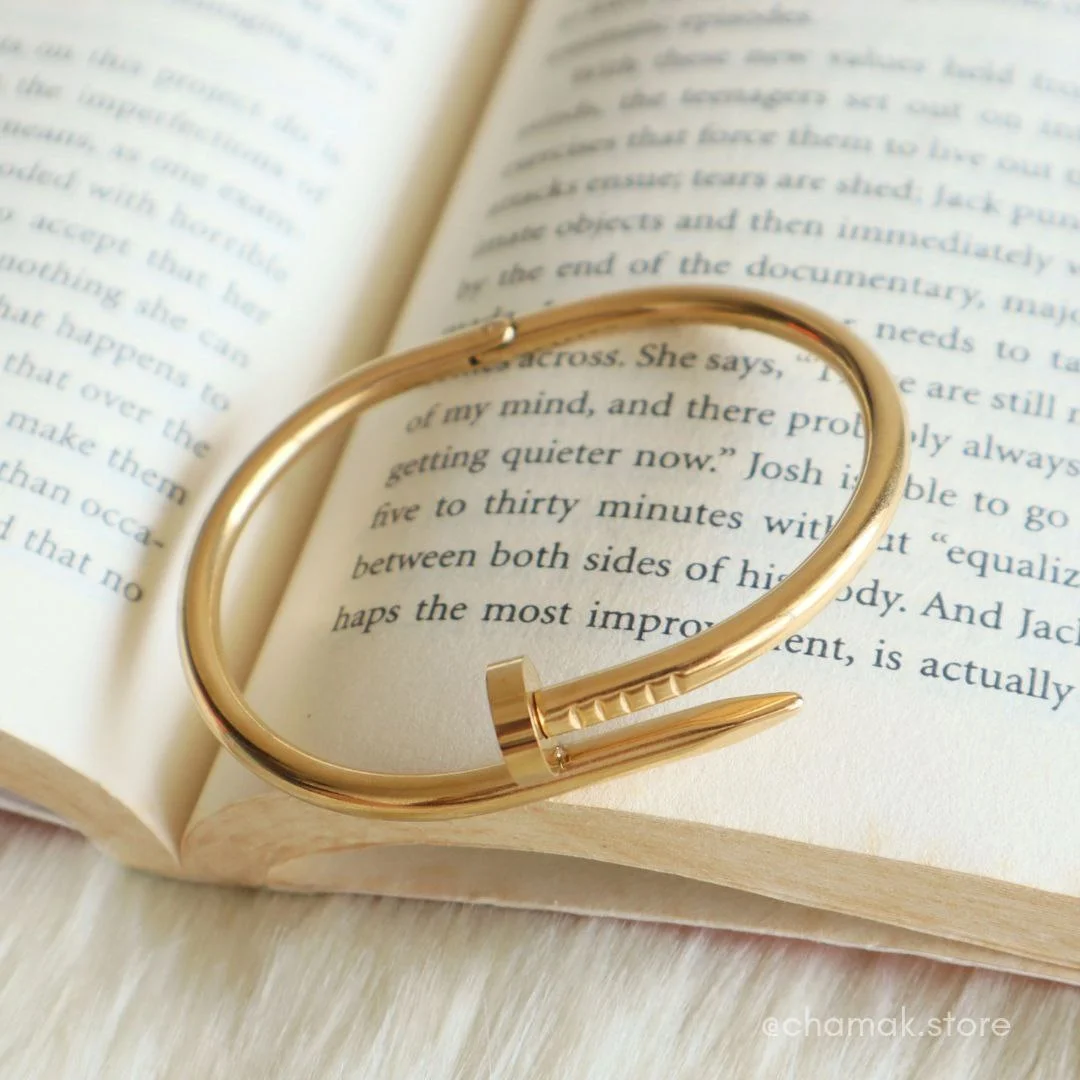 Cartier Nail Stainless Steel Gold Bracelet