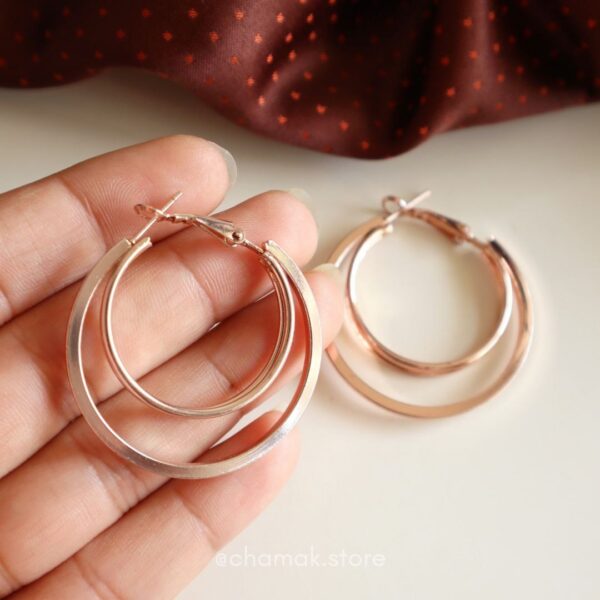 Diana- Rose Gold Stainless Steel Hoops