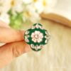 TASHI- Green Kundan Meenakari Ring