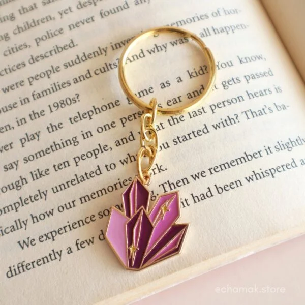 Amethyst Crystal Keychain