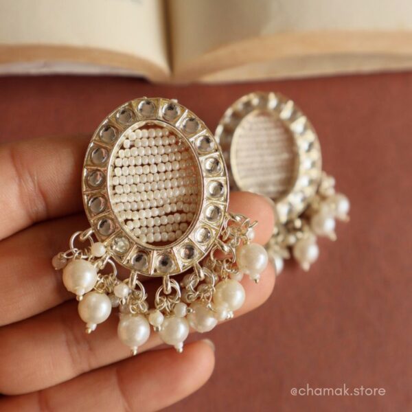 NAVYA Kundan Pearl Earrings