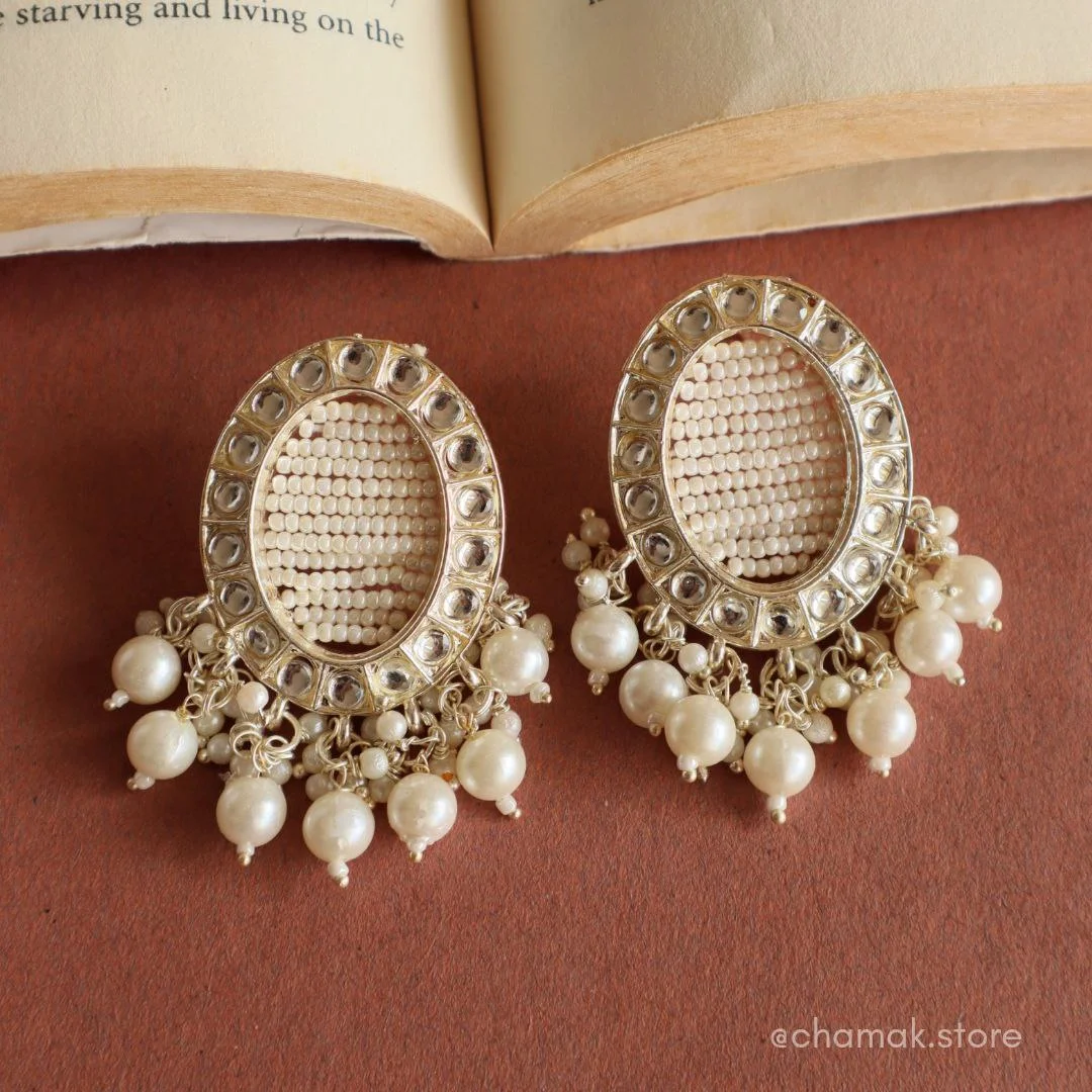 NAVYA Kundan Pearl Earrings