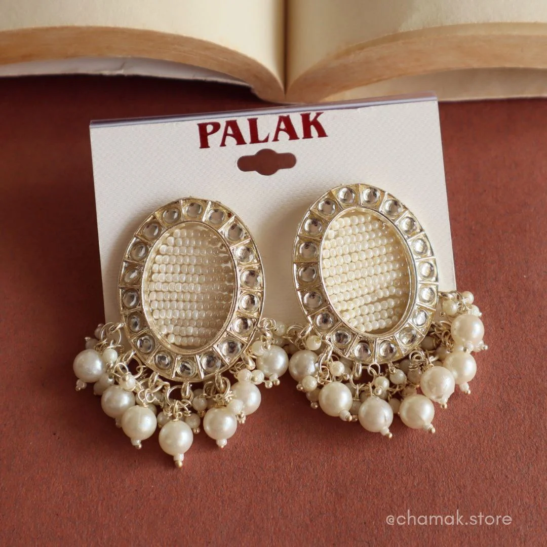 NAVYA Kundan Pearl Earrings