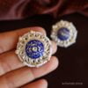 MAAHI- Blue Kundan Meenakari Earrings