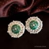 MAAHI- Green Kundan Meenakari Earrings
