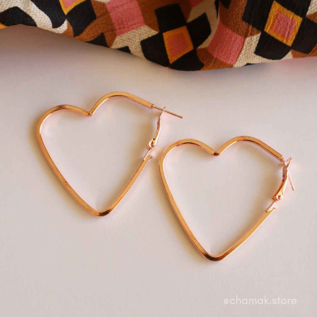 Twin Heart Earrings  RoseGold  Manifest Design