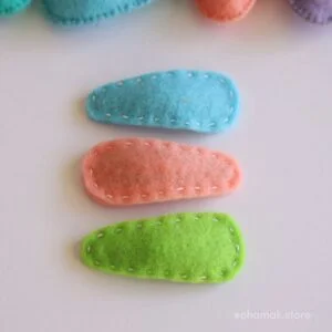 Set Of 3- Handmade Felt Hair Pins-II