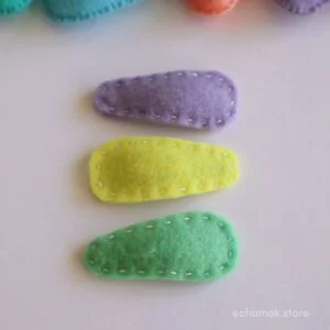 Set Of 3- Handmade Felt Hair Pins