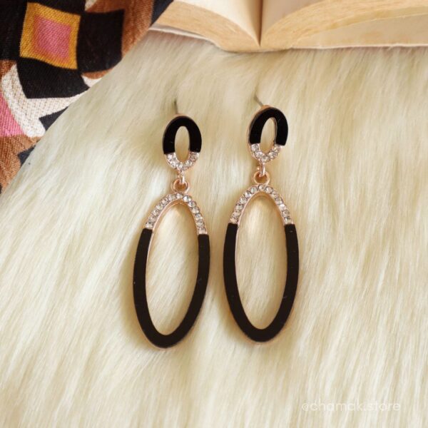 Premium Black Fashion Earrings-V