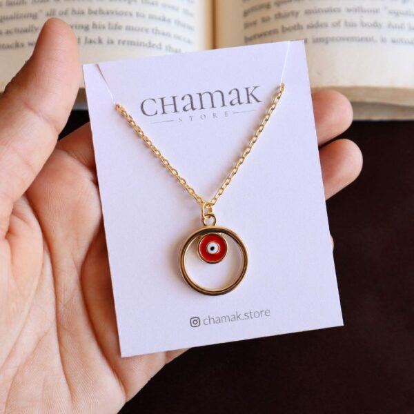 Red Round Evil Eye Necklace