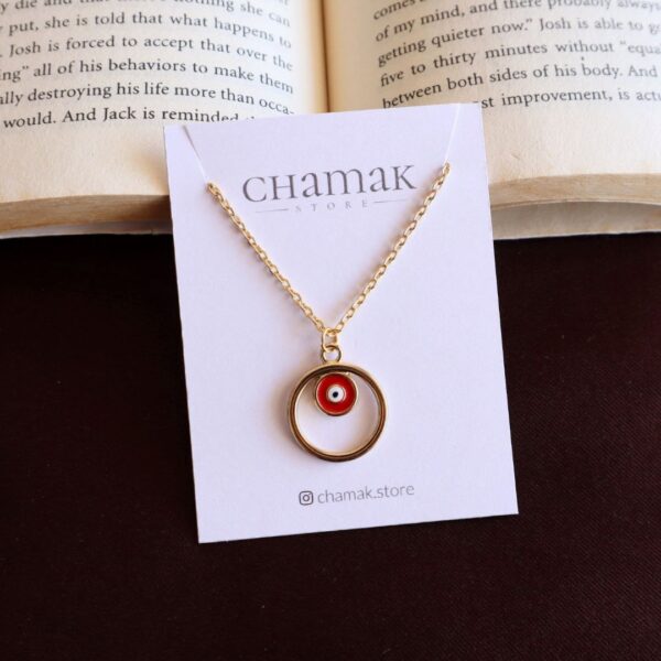 Red Round Evil Eye Necklace