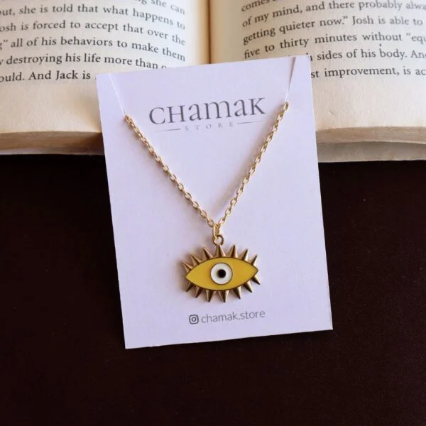 Yellow Evil Eye Necklace