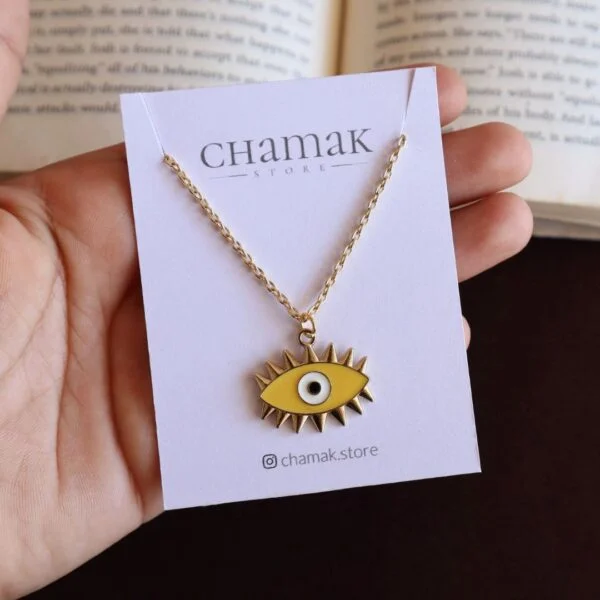 Yellow Evil Eye Necklace