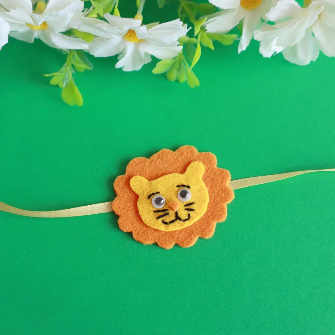 Cute Lion Face Kids Rakhi