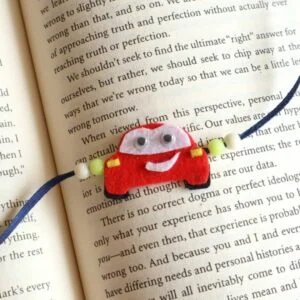 Red Car Rakhi For Kids