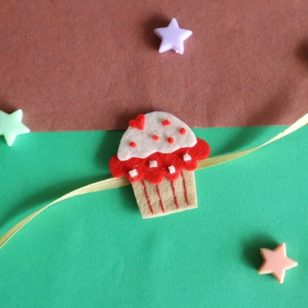 Cute Cupcake Magnetic Rakhi