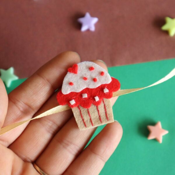Cute Cupcake Magnetic Rakhi