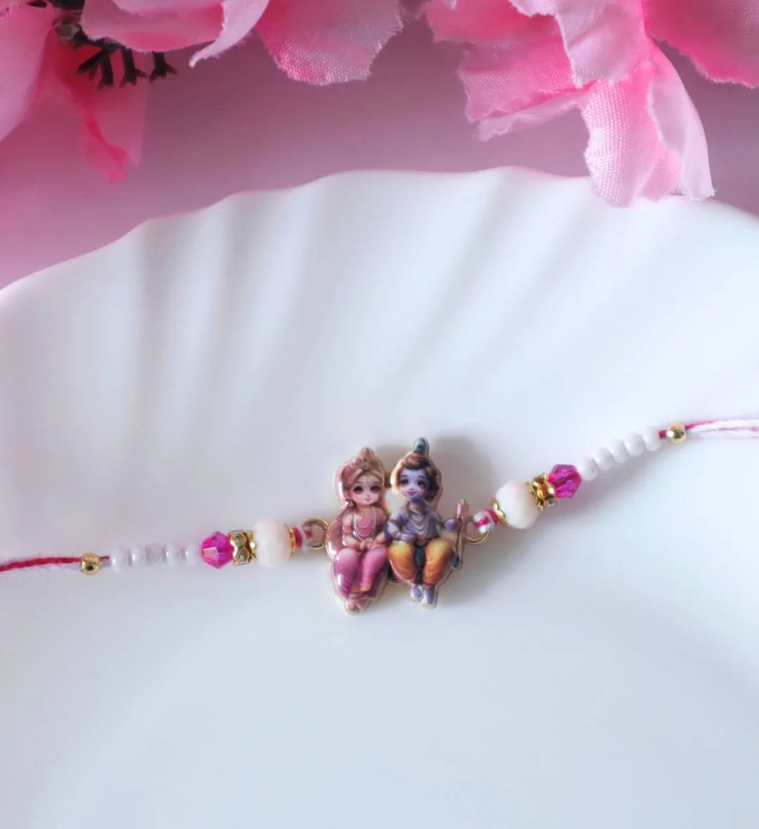 Cute Radha Krishna Rakhi – Divine Blessings Thread